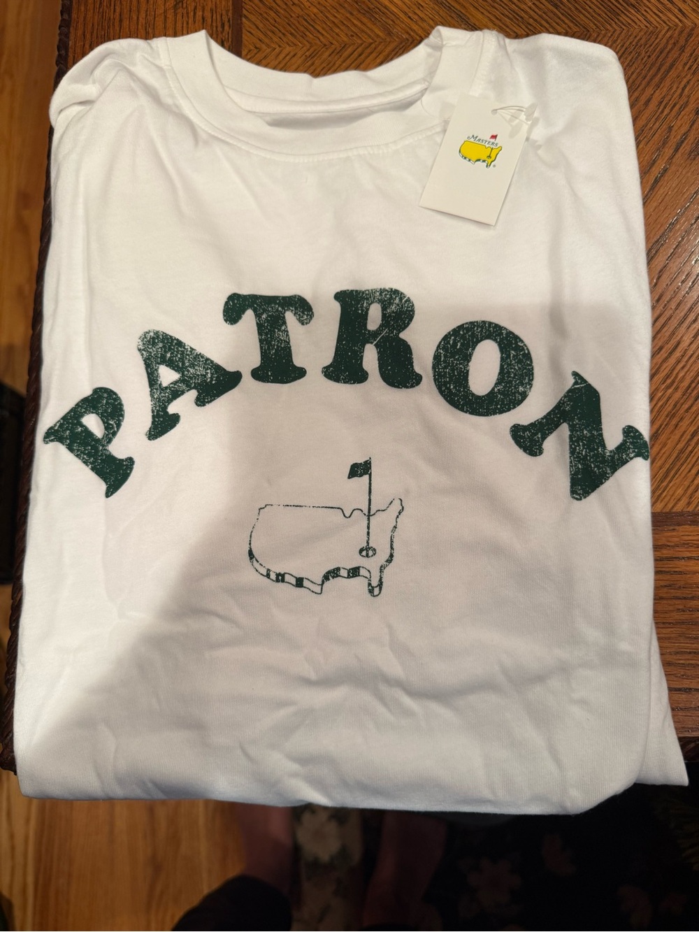 White Graphic Tee with Green Print